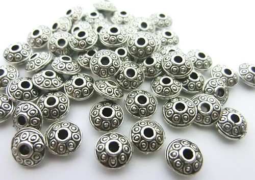Metallperlen 6x3mm spacer - metallperlen,