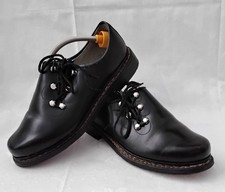 Trachten Haferl Schuhe Plattler Oktoberfest schwarz Leder Rahmen zwie genäht 42 
