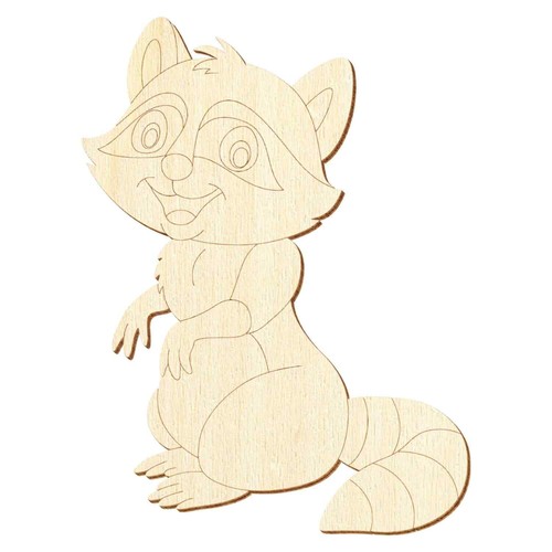 Holz waschbär deko - holz,
