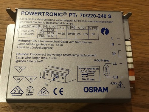 Evg pti 70w - evg, 220-240