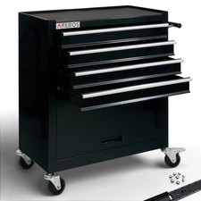 AREBOS Werkstattwagen Werkzeugwagen Rollwagen Werkzeugkiste Toolbox 4 Fächer