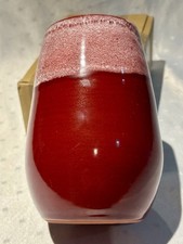 VASE ROT/Ochsenblut RÖMHILD KERAMIK VINTAGE 70ER MID CENTURY