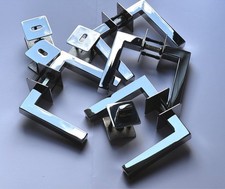 Türdrückergarnituren Edelstahl hochglanz verchromt Vierkantgriff 20mmx20mm