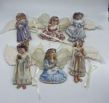 6x Engel Figuren Porzellan Dona Gelsinger Christbaumschmuck Anhänger Deko