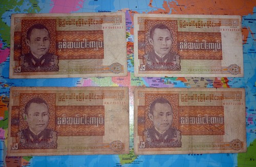 Alte banknoten aus burma - ,