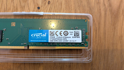 Crucial 4gb ddr4 2400 - 2x, ram
