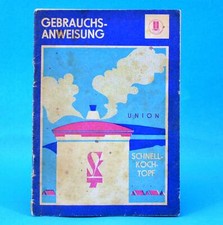 Union Schnellkochtopf DDR Gebrauchsanweisung 1976 Quedlinburg