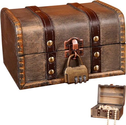 Holz schatztruhe box - schatztruhe,
