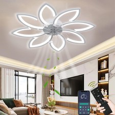 90CM Deckenventilator und LED-Leuchte, Dimmbar und Geräuscharm für jeden Raum