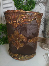 *MetallPapierKorb*BüroAccessoire*Braun-Rost-antikTouch*Ornamente*EinZelStück*