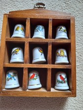 Fingerhut Alt Setzkasten Porzellan Dachbodenfund Vögel Landhausstil