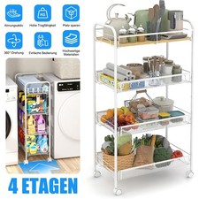 Metall Rollwagen Regal 4