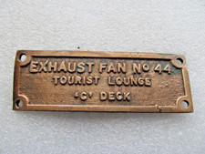 altes Schiffs Messing Schild -