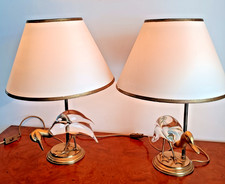 Tischlampen Lucienne Monique Set Ente aus Murano Glas und Messing 70er kunstvoll