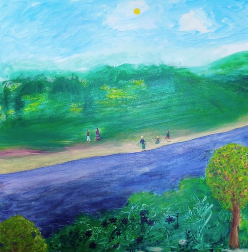 Acrylbild,Landschaft,Original