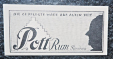 Pott Rum - Flensburg , Alte Reklame , 1932 , (A17)