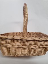 Flechtkorb mit Tragehenkel, Weidekorb, L 29, B 23,5, H 28 cm