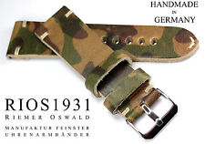 UHRBAND 24mm Leder Germany RIOS1931 Retro Camouflage MILITARY robust BAND STRAP