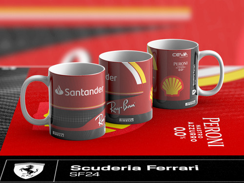 Kohlefaser becher ferrari - f1,