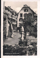 AK SW  Meersburg am Bodensee Bärenbrunnen Fachwerkhaus Treppe um 1960