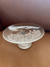 Gebäckschale mit Fuss original Walther Glas Konfektschale Weihnachtsteller Aufkl