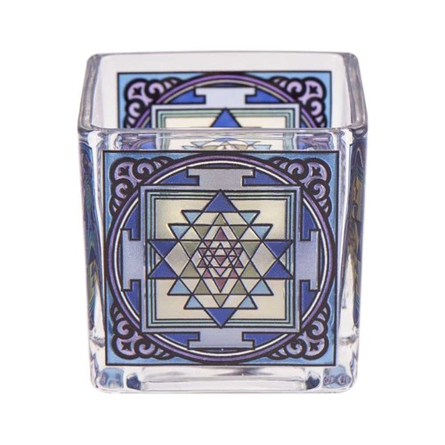 Teelichtglas shri yantra - teelichtglas, |