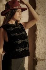 Damen Samtweste Trachten Weste