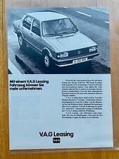 V.A.G. Leasing VW Jetta Oldtimer 1981 80s retro Vintage Ad Werbung Reklame