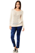 MAVI Damen Mädchen Jeanshose Lindy batique blau straight skinny low rise