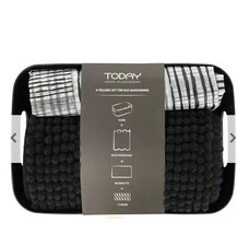 bad accessoires set Today 4 Teilig  Duschvorhang Badematte 