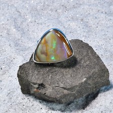 Boulder opal ring - boulder, 925er