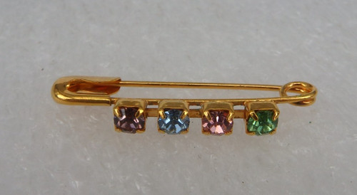 Neugablonz brooch gewand - neugablonz, brooch: