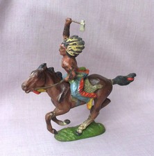 alte Lineol / Massefigur - Indianer mit Pferd - Sammlungsauflösung -