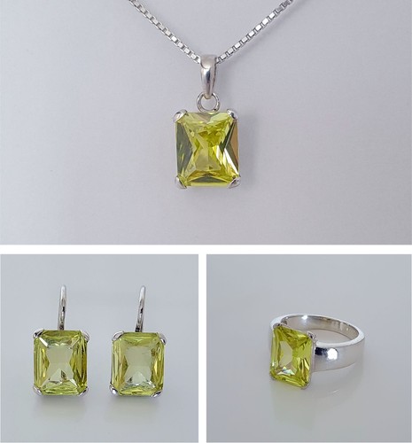 Schmuckset silber 925 peridot - schmuckset,
