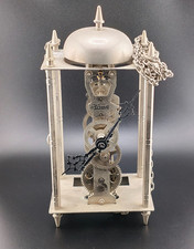 ?️ Franz Hermle Skelett-Tischuhr Vintage – Sichtbares Uhrwerk, Metall, Rar!