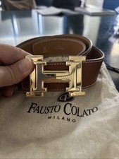 Gürtel Luxus H Und double H Hickets Italy Neu Gold Xl