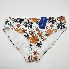 OHNE KOMPLEX Staycation-Badeanzughose, Größe M, Blumendruck Elfenbein, 46/48 Dam