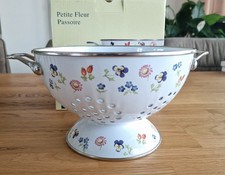 Villeroy & Boch Petite Fleur Emaille Küchensieb Sieb Seiher Blumendekor OVP RAR