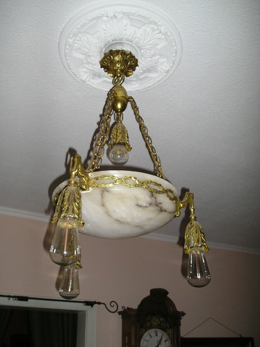 Antike alabaster lampe - antike, alabaster-lampe