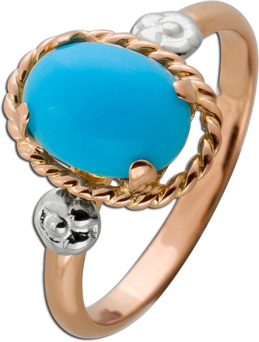 Türkis ring rosegold - türkis,