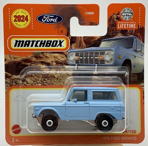 Ford bronco 1970 blau - blau, matchbox