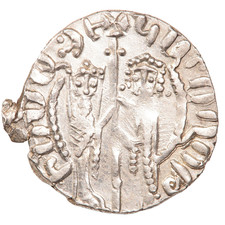 1226 - 1270 AD HETOUM I & ZABEL MITTELALTER ARMENIEN ARMENIEN SILBER STRASSENBAHN TAKVORIN