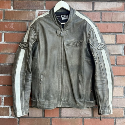 Herren leder motorradjacke - leder,