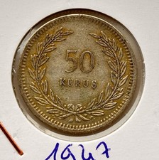 50 Kurus 1947 Türkei Silbermünze