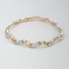 585 gold damen armband - gold, 19cm