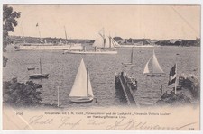 Ak  KIEL / Ostsee   Kriegshafen mit  S.M. Yacht " HOHENZOLLERN "      1904