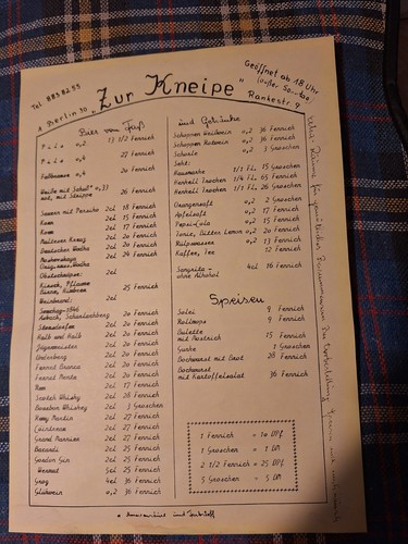 Alte orginal speisekarte - alte,