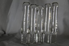 5x Kinkeldey Ersatzglas Glasstab - uralte Vierkant Variante f. Ice glass lamp /H