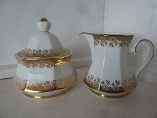 set sahne und zuckerdose  winterling goldrand shabby chic ??