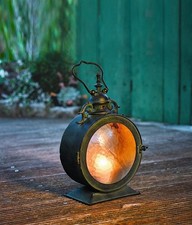 Metall Laterne BULLAUGE Antik Optik, Garten Schiffs Stall Kerzen Halter Ständer